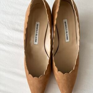 Manolo blahnik srilasca camel suede